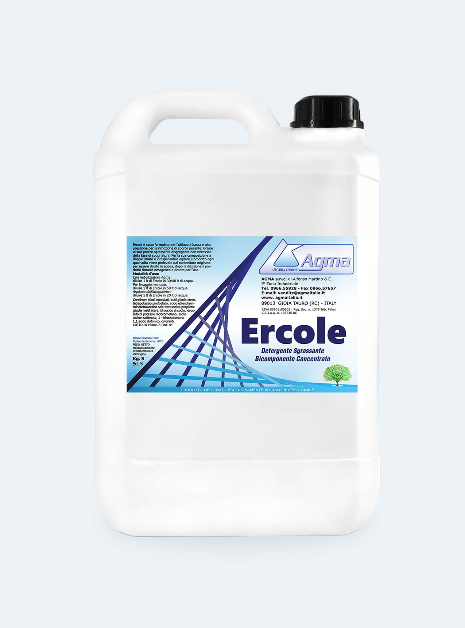 Ercole - Detergente sgrassante bicomponente concentrato 5 kg